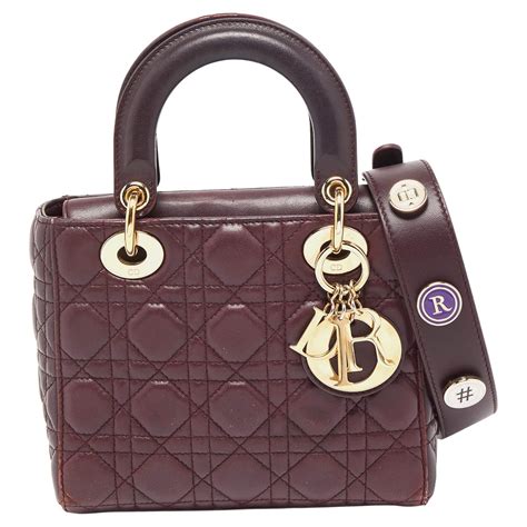 burgandy my lady dior|Dior burgundy cannage bag.